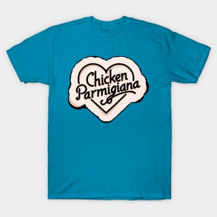 Chicken Parmigiana Retro Chicken Parm Heart T-Shirt